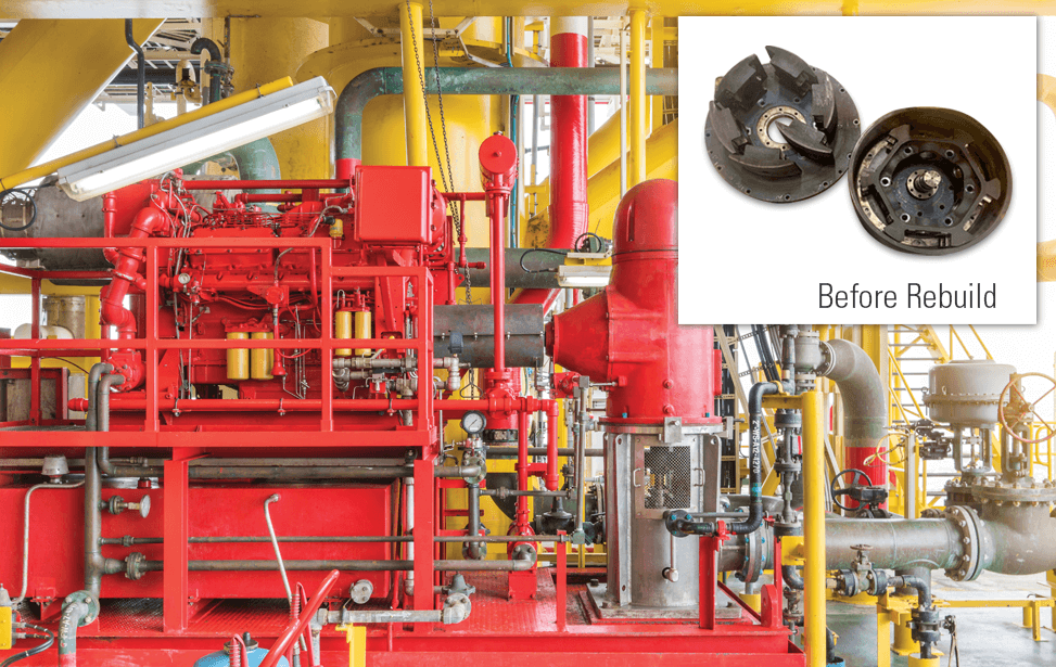 Offshore Oil Rig Fire Pump Flexi Clutch Rebuild